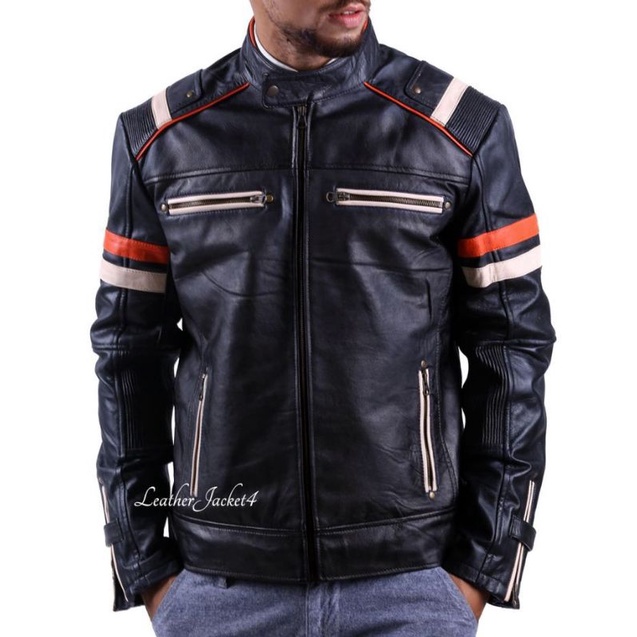 JAKET KULIT MOTOR PRIA ASLI DOMBA GARUT WARNA HITAM | JAKET KULIT TOURING TERBARU