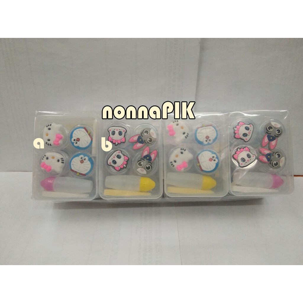 Judy hoops - Line - Paul - Doraemon - Kitty /Travelkit soflens softlen softlent softlense soft lens