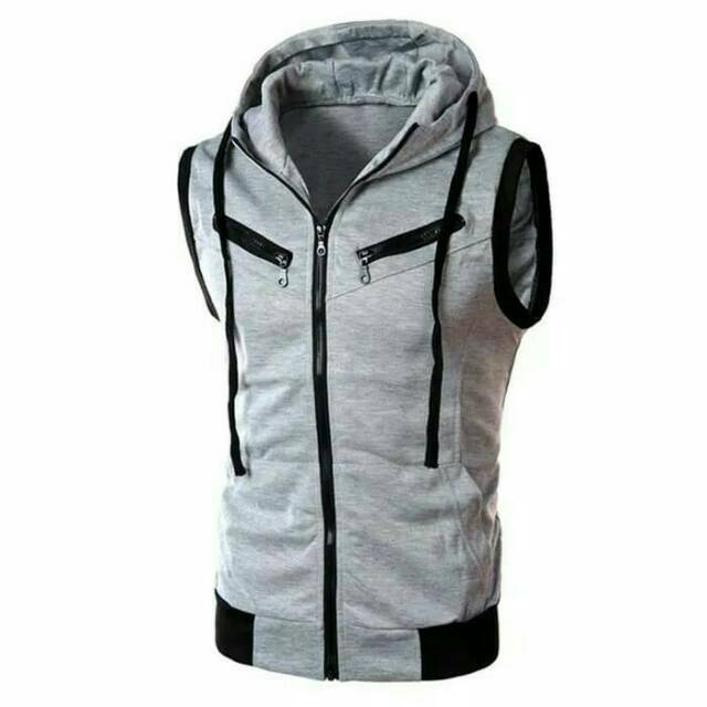 Rompi pria rompi hoodie pria rompi sweater hoodie bisa COD