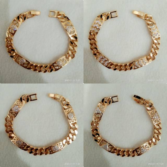 Gelang tangan dewasa rose gold mewah