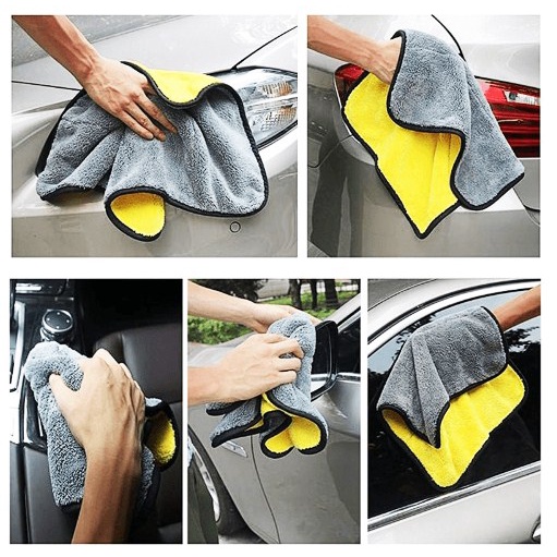 Kain Lap Mobil Motor Microfiber 2 SISI Ukuran 30X30 Cm Halus Lembut Tebal