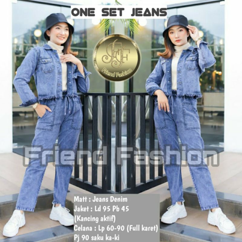 Setelan Wanita Jeans/One Set Jaket Jeans