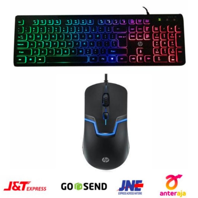 Jual PAKET KEYBOARD GAMING HP K550F RGB + MOUSE GAMING HP M100 RGB