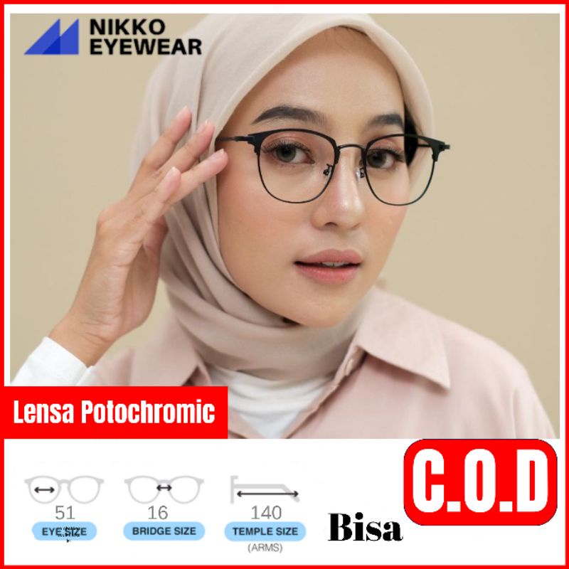 Paket Kacamata 0081 Lensa Antiradisi Photocromic Blueray