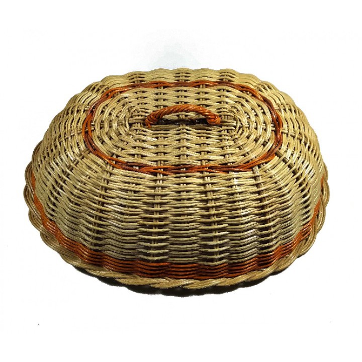 Kerajinan Tangan Rotan Natural - Tudung Saji OVAL - 37x30x14cm