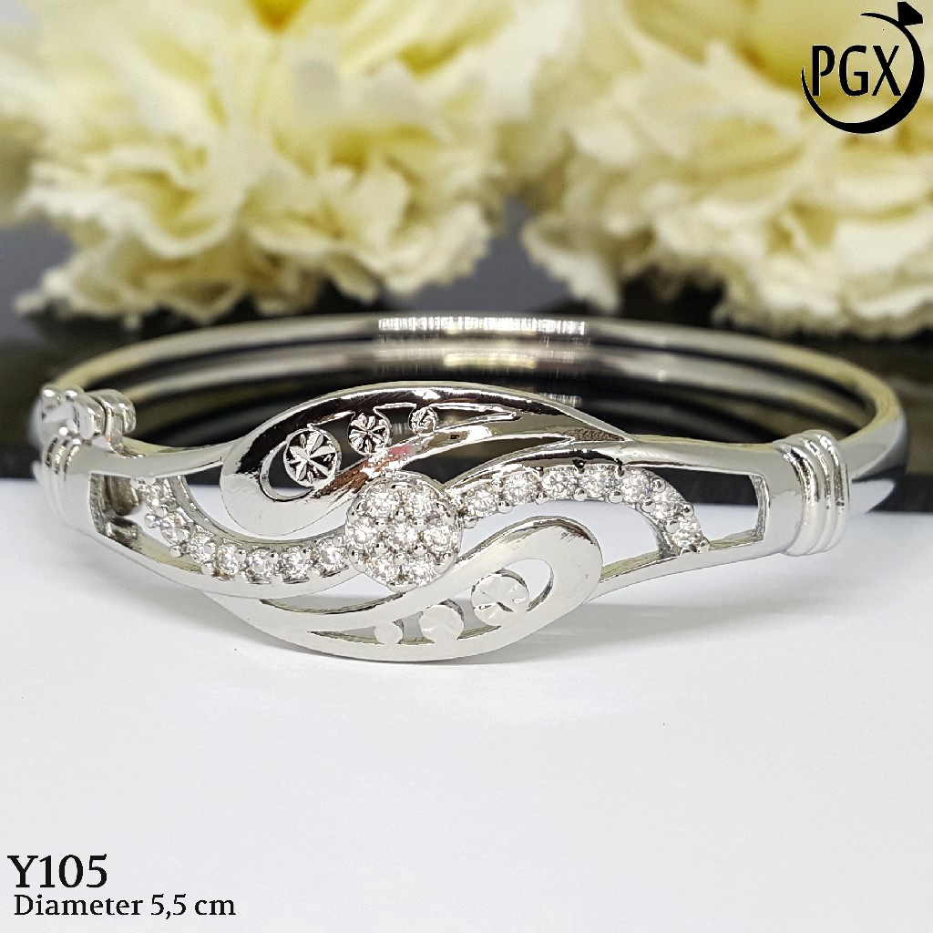 PGX Gelang Xuping Wanita Bangkok Bangle Aksesoris Perhiasan Lapis Emas - Y105