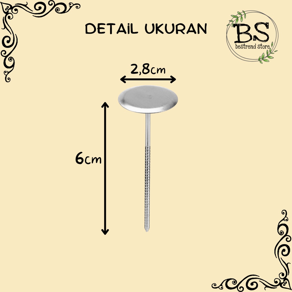 Paku Mawar Stainless Steel Untuk Hias Kue Tart Alat Dekorasi Cake