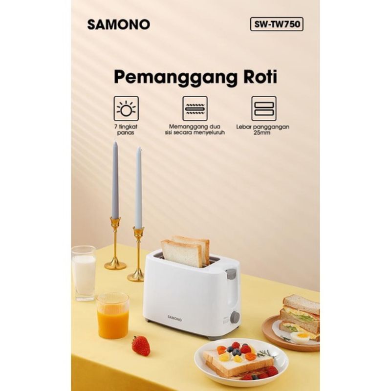 Samono SW-TW750 Taoster Alat Pemanggang Roti