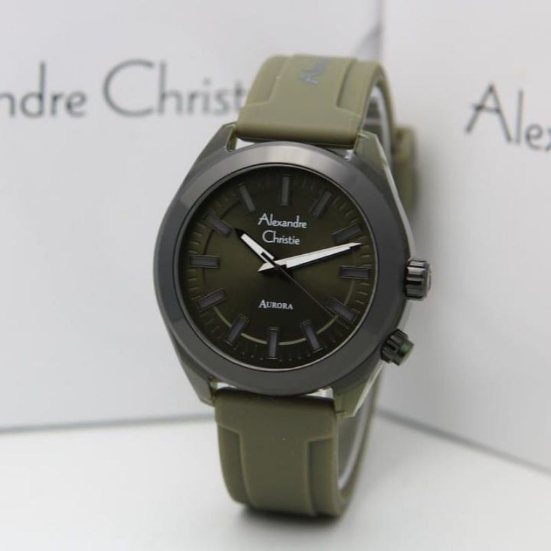 Jam Tangan Alexandre Christie AC2928LH Green / Black Original