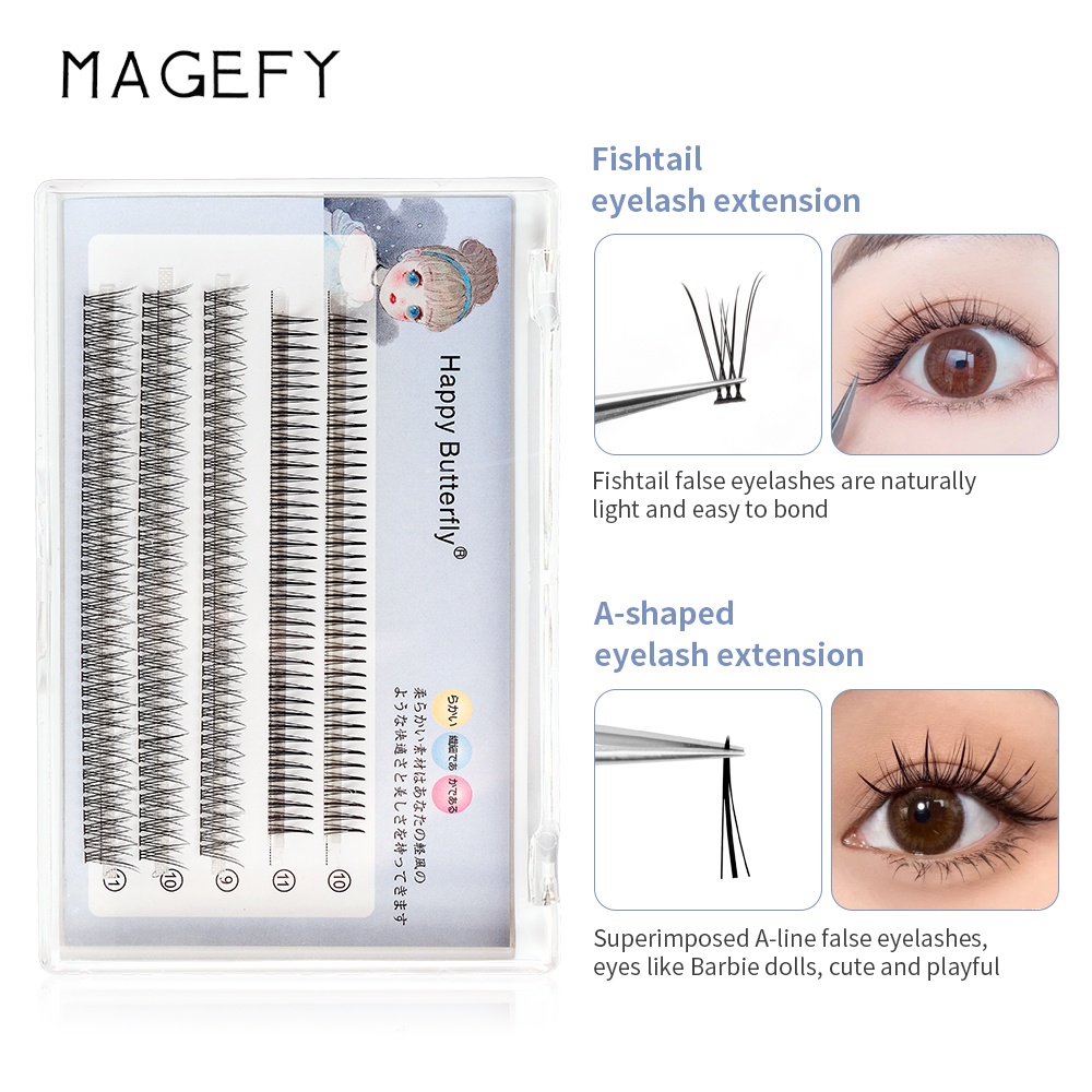 MAGEFY Bulu Mata Palsu Eyelash Extension Bulu Eyelash Tanam Eyelash Extension Mix 7160