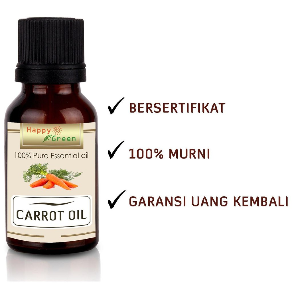 Happy Green Carrot Infused Carrier Oil - Minyak Akar Wortel