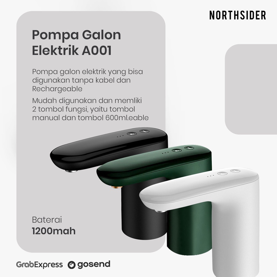 POMPA GALON ELEKTRIK RECHARGEABLE A001 - ELECTRIC WATER DISPENSER