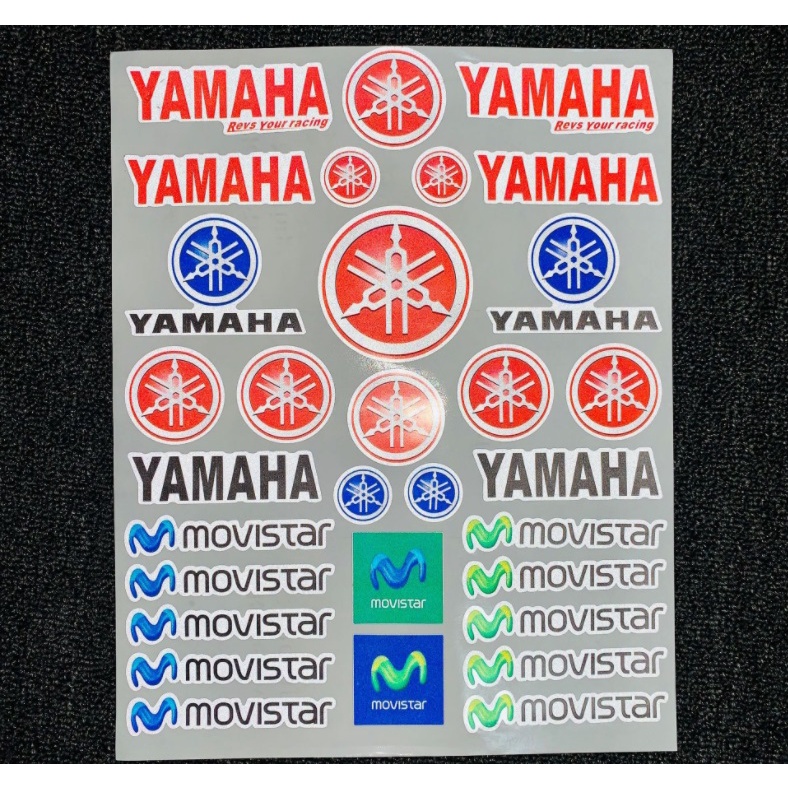 Emblem Stiker Combo Yamaha Movistar Mio Nmax Xmax MOTOGP YZF R15 YZF R25 R3 R1 R15 Xabre Vixion R6 M