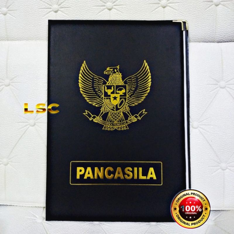 Map upacara satuan, ukuran map +/- 34x24 cm hitam gold foil emboss