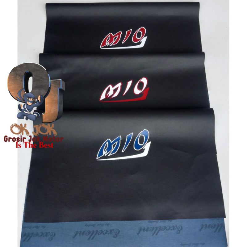 Kulit Jok Motor Logo Mio J/Kulit Jok Motor Murah/Sarung Jok Motor Mio/Grosir Jok/Cover Jok