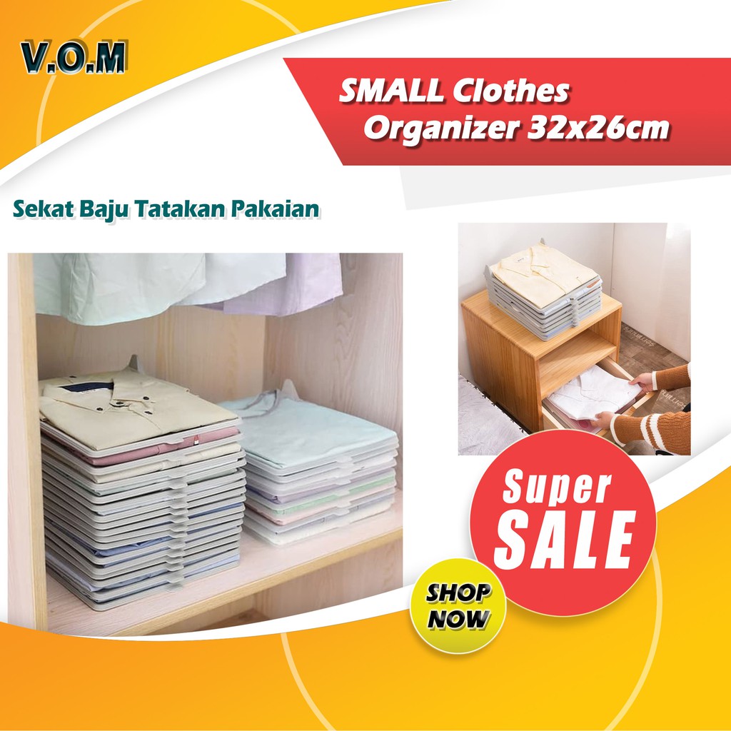 VOM-Small Clothes Organizer 32x26cm Sekat Baju Tatakan Pakaian 0538