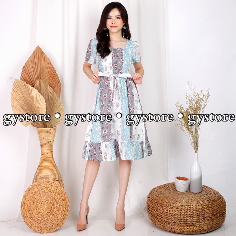 Dress Wanita Gina 207 Panjang Selutut