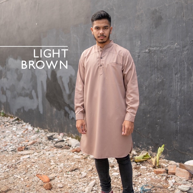 PRELOVED Hazalnad light brown gamis pakistan pria