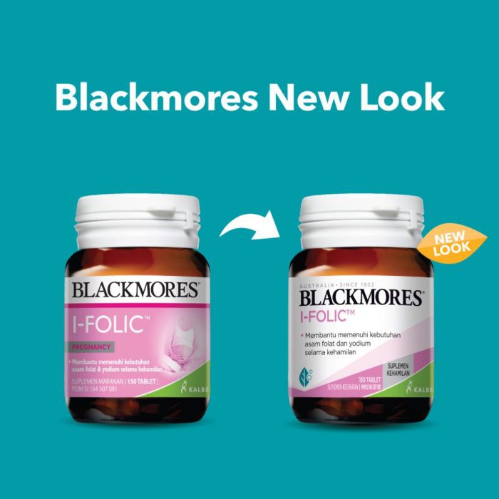 BLACKMORES I-FOLIC 60 TABLET / 150 TABLET / SUPLEMEN KEHAMILAN / ASAM FOLAT