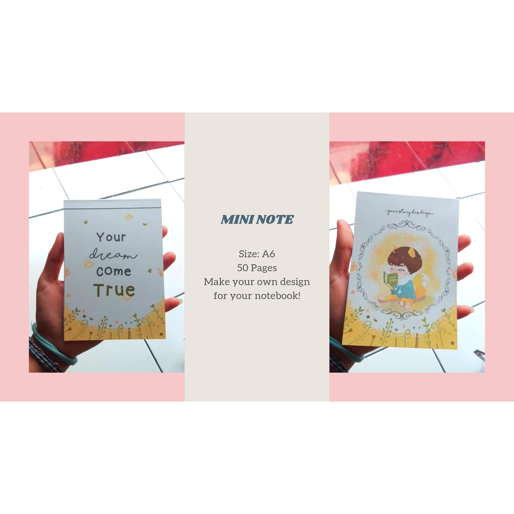 

MINI BLOK NOTE CUSTOM (A6 / A5) pre order MINIMAL 50 PCS