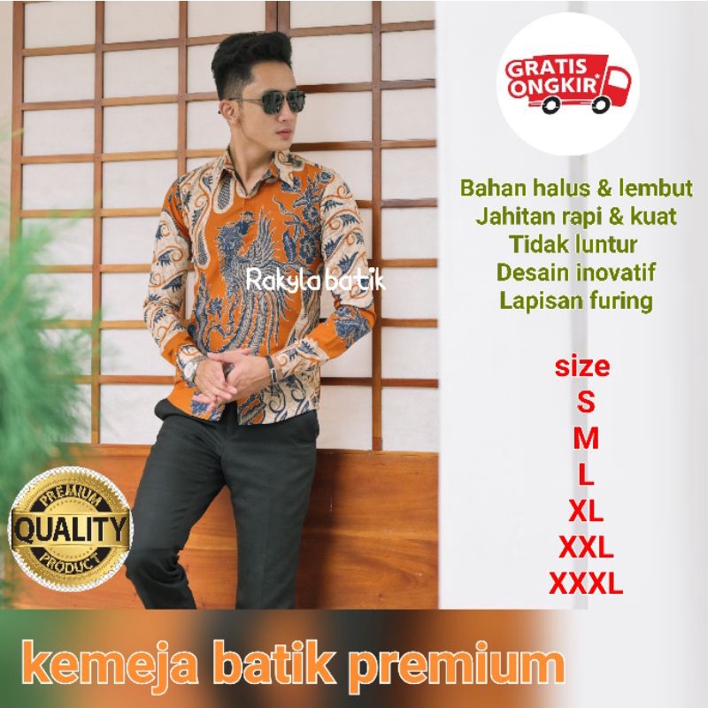 KEMEJA BATIK PRIA KAIN BATIK SARIMBIT BATIK TULIS