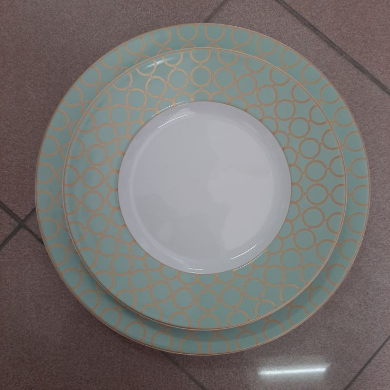 SET TOSCA(ISI 2 SALAD PLATE +DINNER PLATE)/PIRING KERAMIK/PIRING SANGO