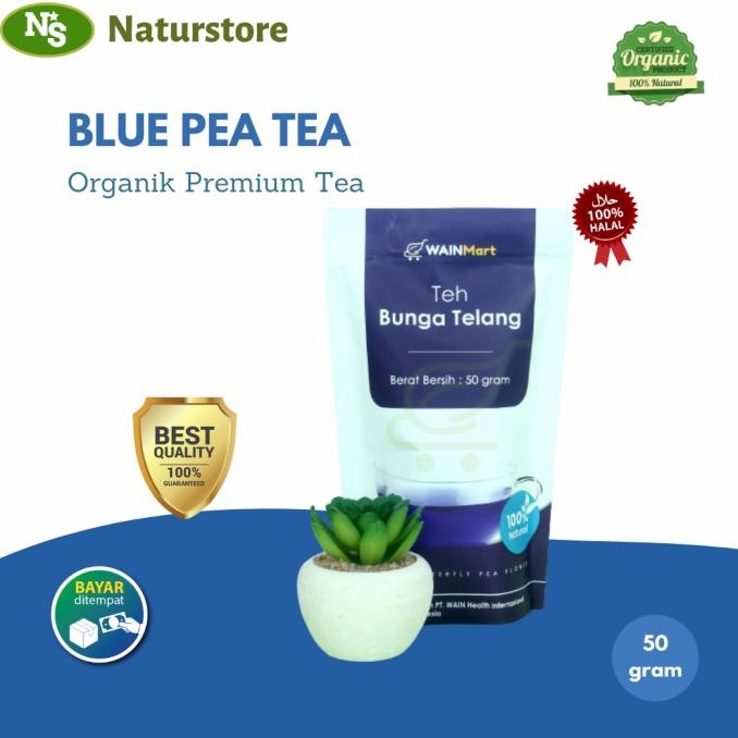 

[COD] Teh Biru Bunga Telang Kering Butterfly Pea Premium Herbal Organik 50gr [COD]