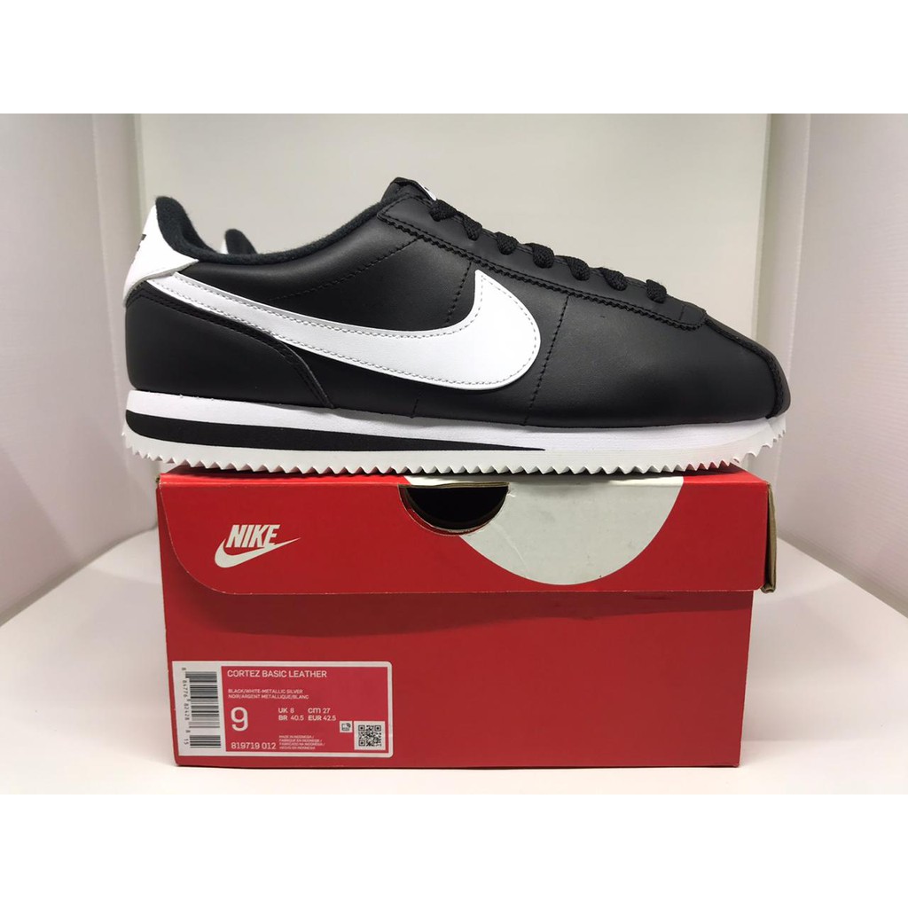 nike cortez basic leather black