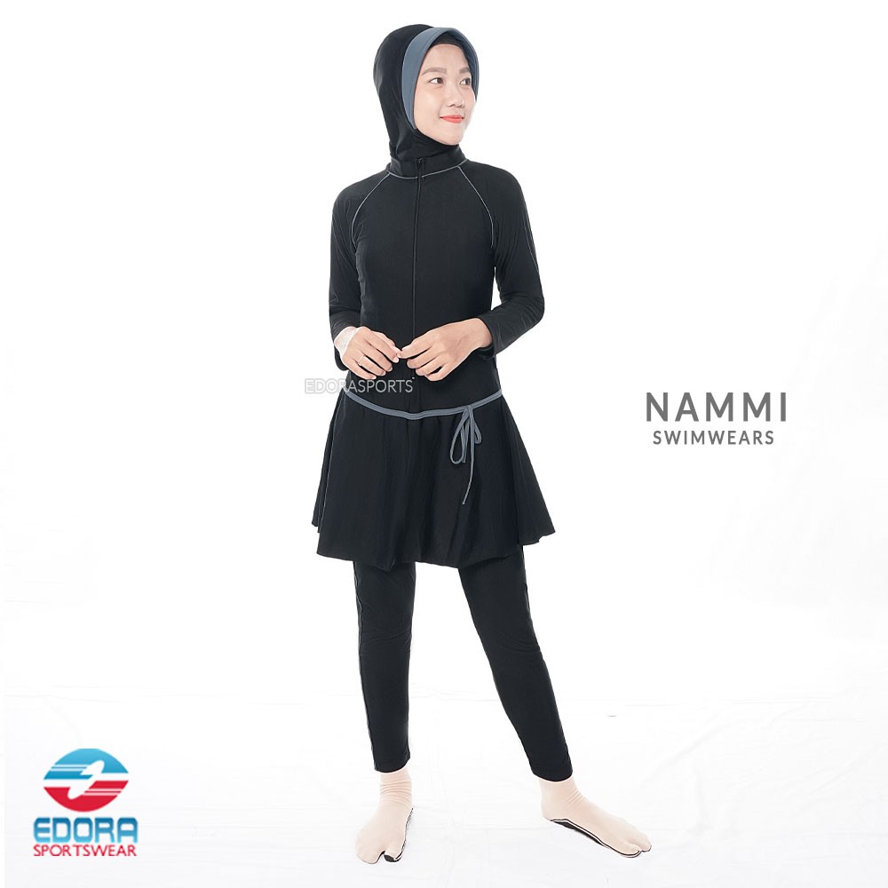 Baju Renang Muslimah Wanita Dewasa Hijab Slim Fit NAMMI EDORA