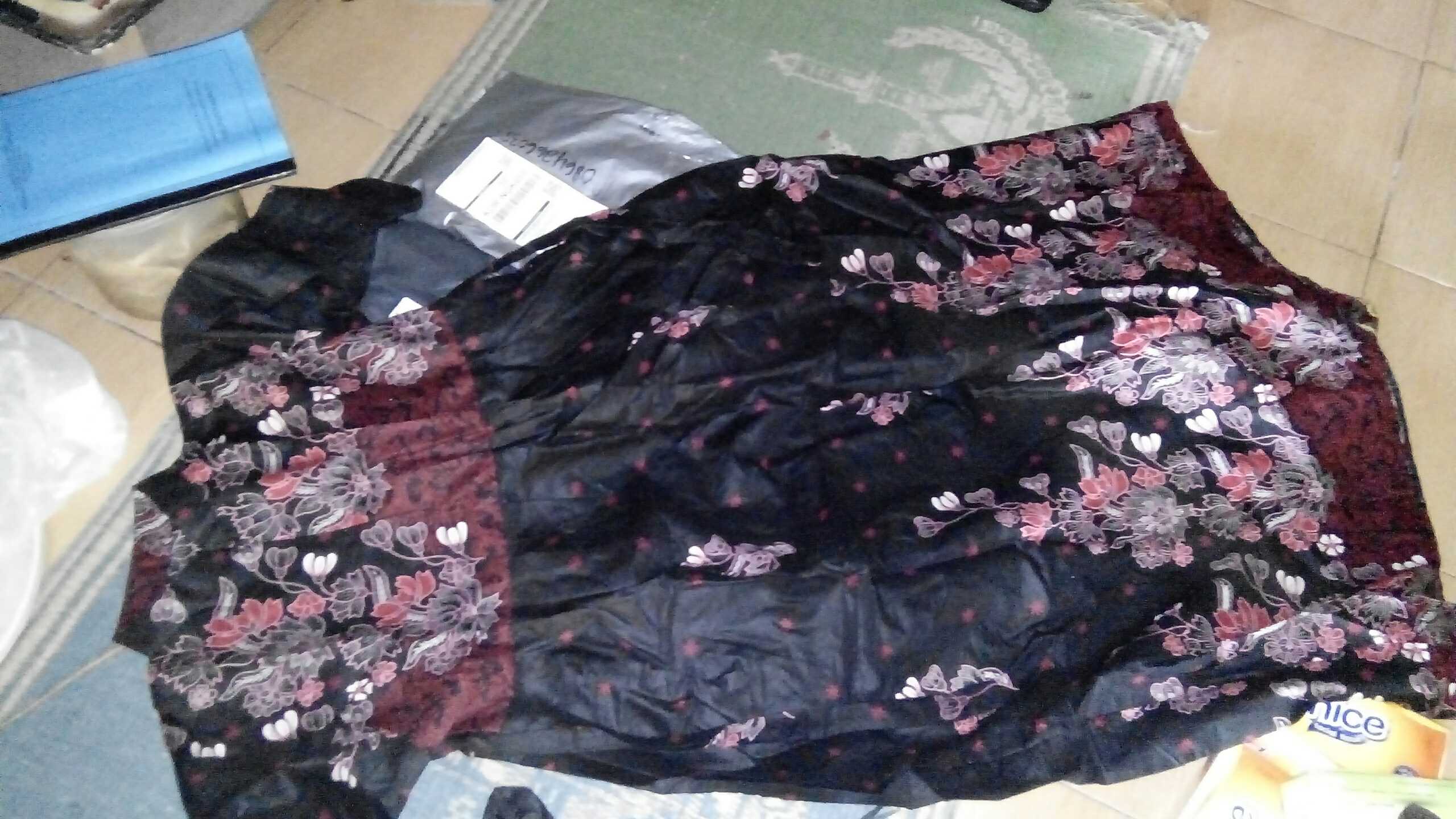 Batik Couple Keluarga Modern Sania Ruffle Ori Ndoro Jowi Dnt Motif  Banyu Mili Navy Termurah Shopee