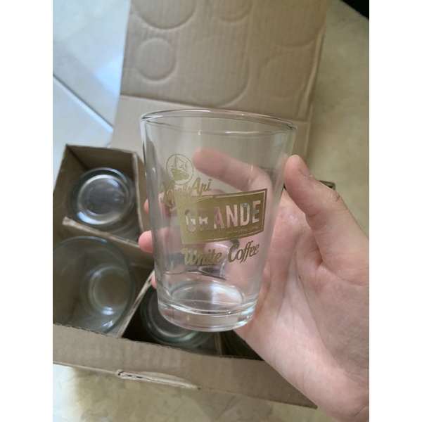 Gelas Sponsor Kapal Api dll (bundle isi 6 gelas) / Gelas Kopi Mug / Toples Sponsor
