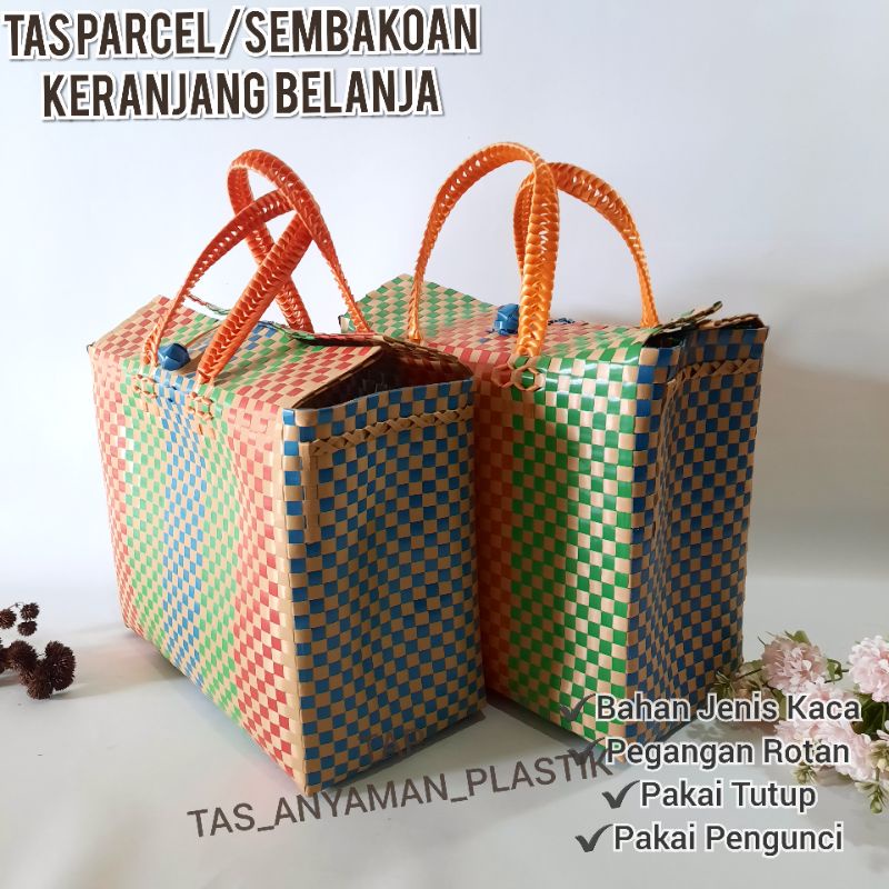 Tas Parcel Lebaran Sembako Ulang Tahun Anyaman Grosir Size L