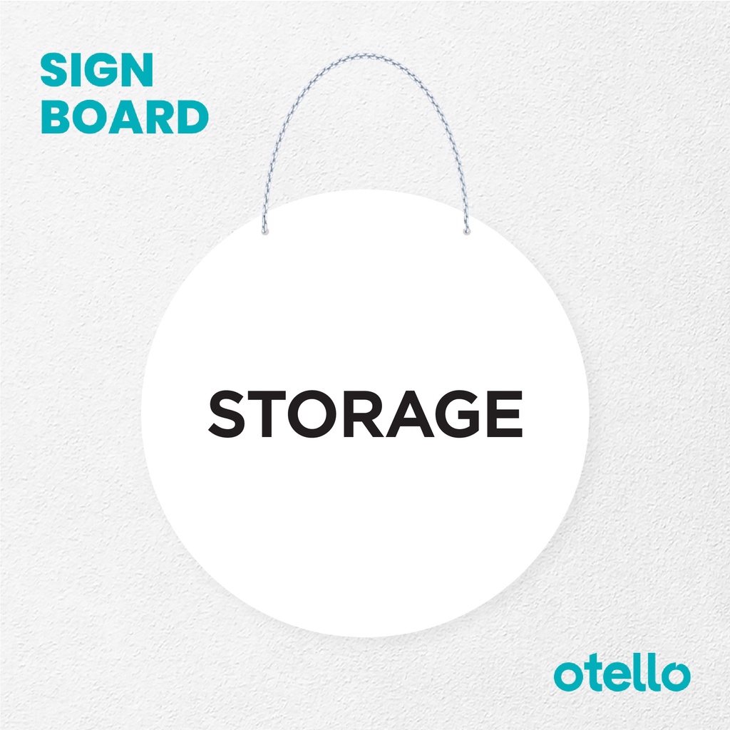 Otello Signage Storage Signage Board Acrylic Papan Gantung Akrilik Rantai Petunjuk Toko Modern Minimalist Kafe Restoran Kantor Gedung Cafe