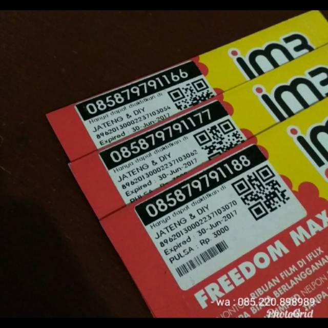 Nomor Cantik Indosat Im3 Ooredoo Kartu Perdana 4G ABAB AABB 7979 1166 1177 1188