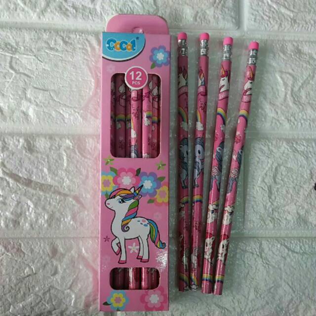 

Pensil motif unicorn isi 12 pcs