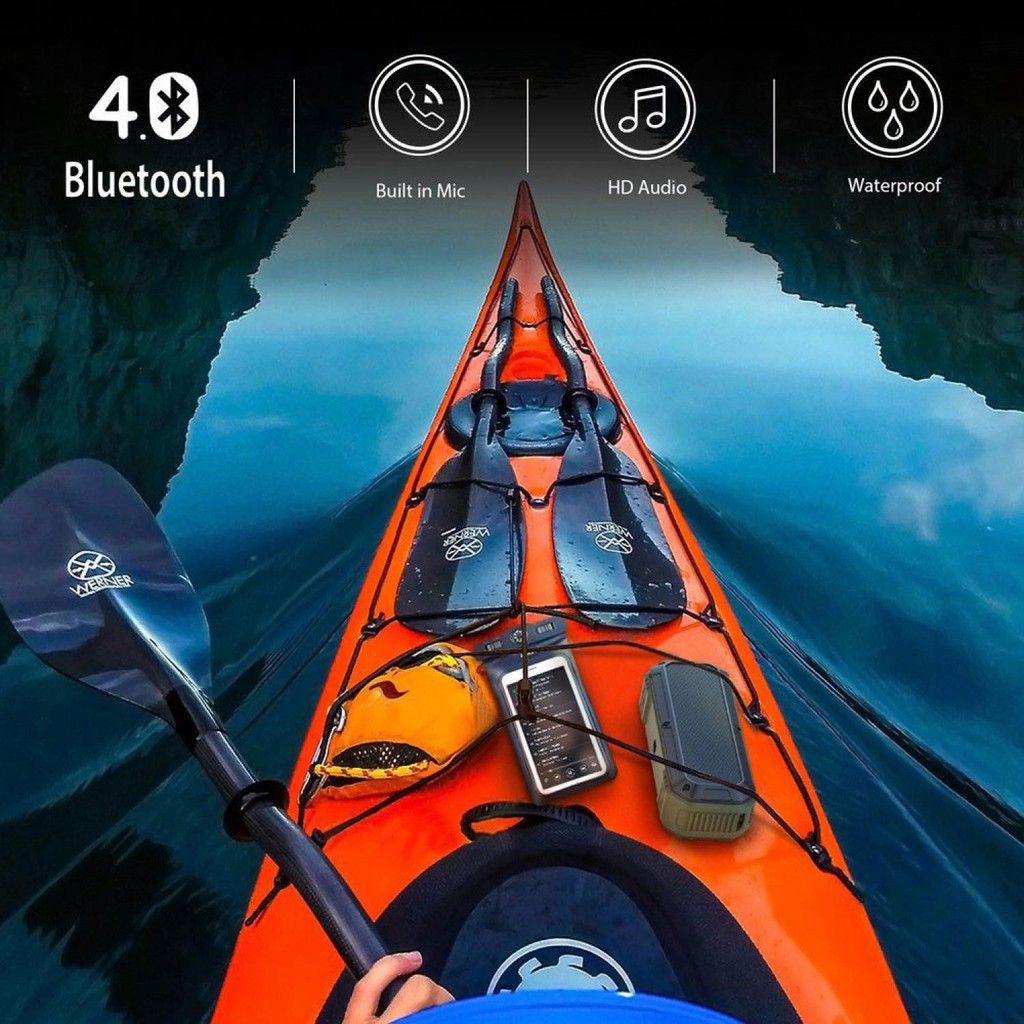 Aukey Outdoor Waterproof Stereo Bluetooth Speaker Dual 3W Driver