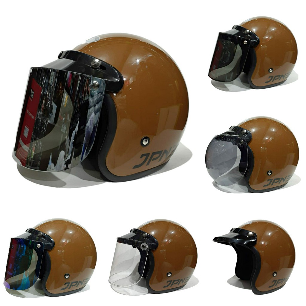 Helm JPN coklat Gloss