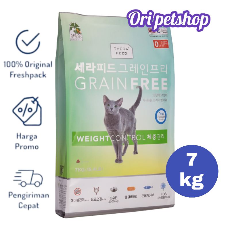 CATSRANG THERAFEED GRAINFREE WEIGHT CONTROL 7 KG - THERA FEED GRAB/GOJEK