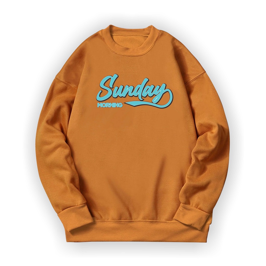 SUNDAY Basic Sweater II SUNDAY Sweater Crewneck II Sweatshirt SIZE M - XL ( Pria &amp; Wanita / Anak &amp; Dewasa )