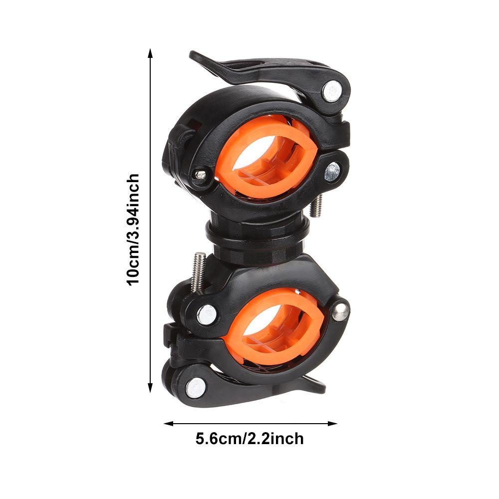 R-FLOWER Dudukan Lampu Sepeda Klip Bersepeda Klip Lampu Depan Clip 360r Swivel Torch Bracket