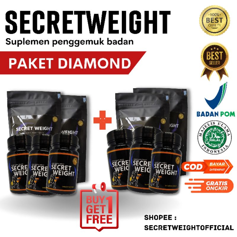 

SECRETWEIGHT PAKET DIAMOND PENGGEMUK BADAN | MENAMBAH BB DEWASA DAN ANAK | SUPLEMEN HERBAL ALAMI AMAN BPOM