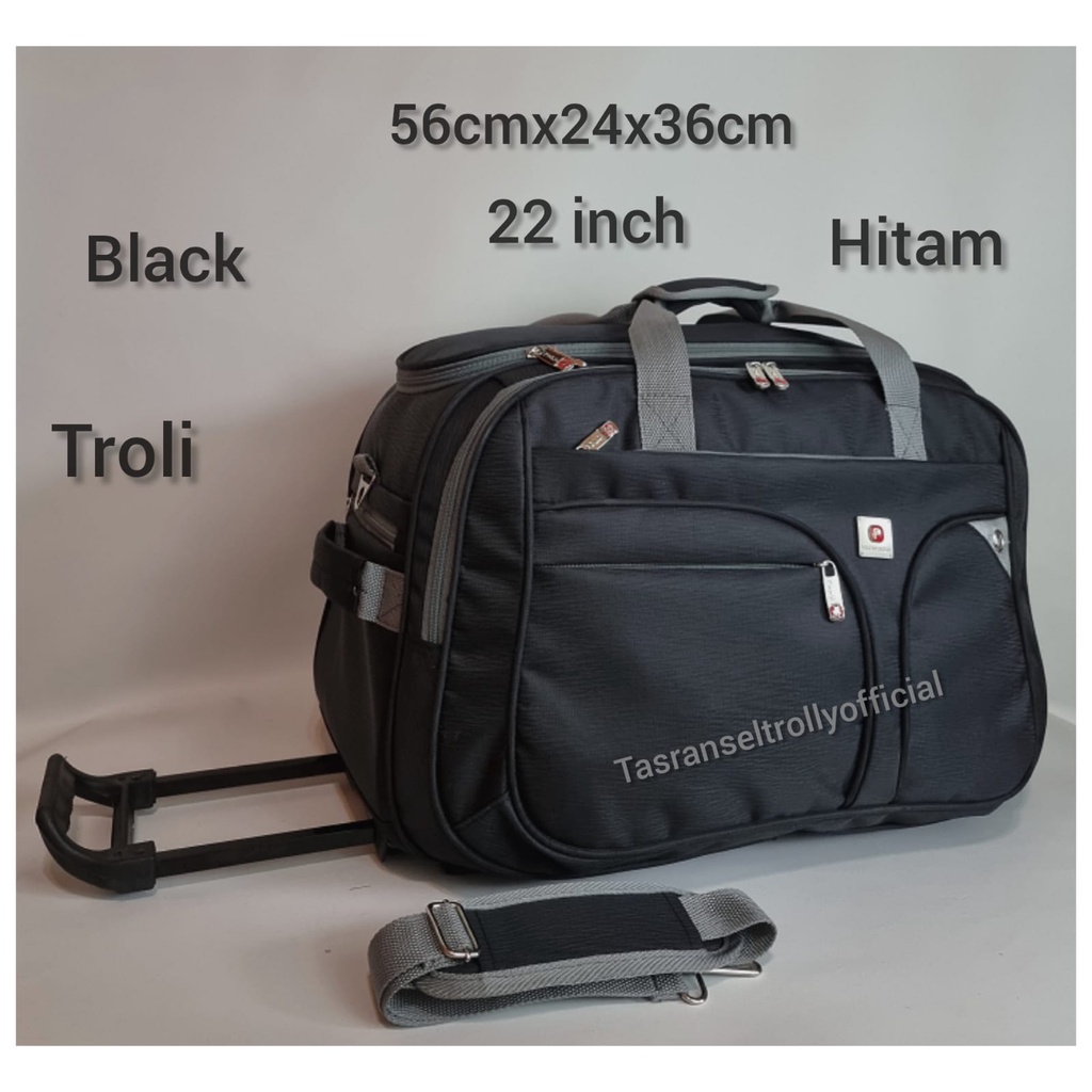 Tas Pakaian Troli Polo Interclub 56cmx24x36cm ukuran 22 inch original.