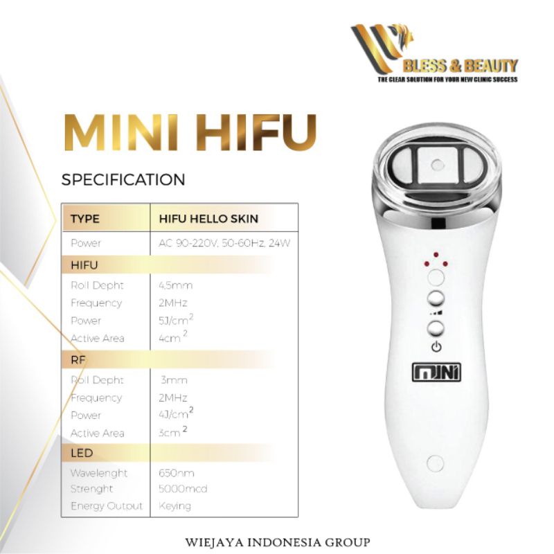 Alat Terapi Ultrasonic Mini HIFU Anti Aging Menyamarkan Mata Panda Kerutan