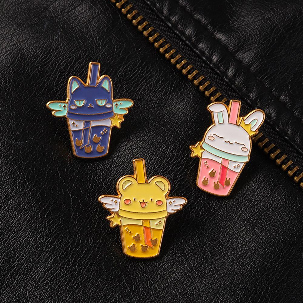 Mxbeauty Pin Kerah Pakaian Dekorasi Hadiah Jaket Pin Kucing Lucu Card Captor Sakura Badge Pin Anime Badge