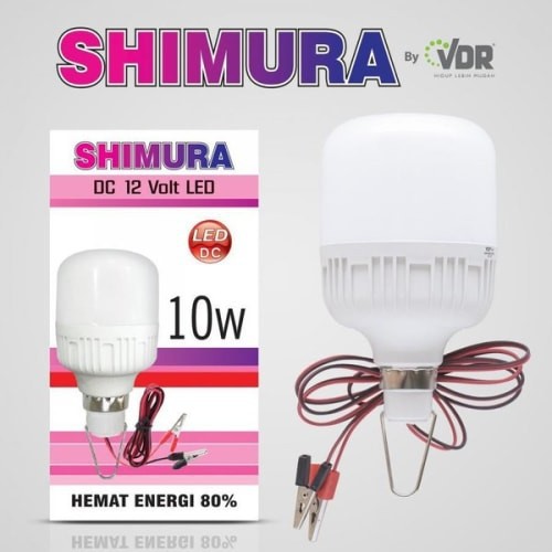 Lampu Led DC  10 Watt led DC 10W shimura DC lampu aki bohlam lampu aki adaptor lampu jualan motor