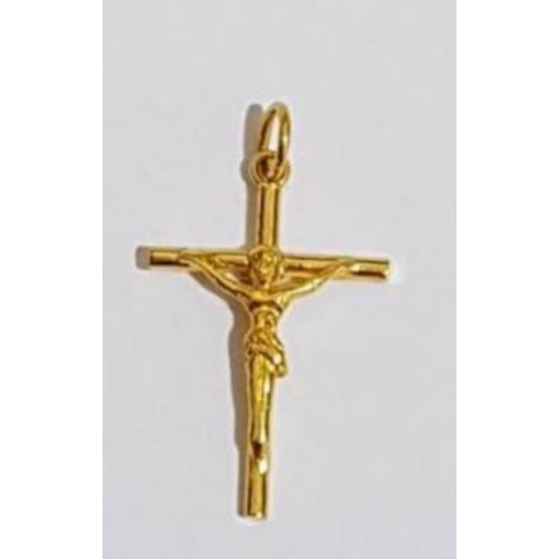 LIONTIN SALIB YESUS TITANIUM EMAS