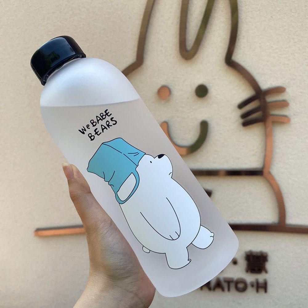Solighter Cangkir Air Plastik Transparan Matte Water Mug