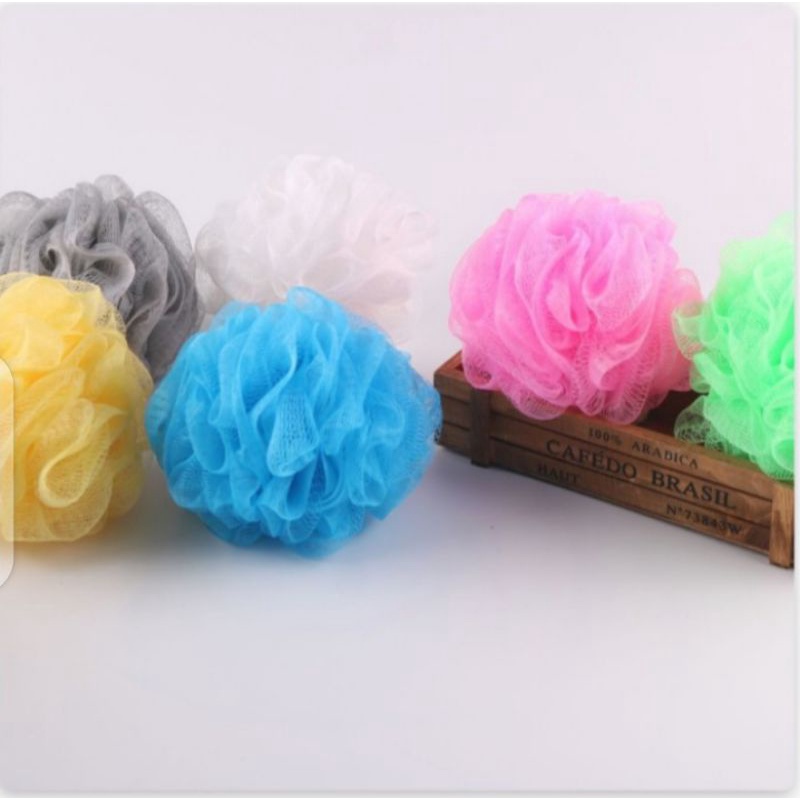 MINI SPONS MANDI WARNA WARNI - SHOWER PUFF BATH SPONGE SPONS JARING