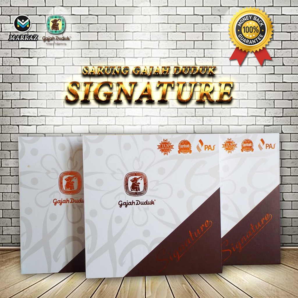 SARUNG GAJAH DUDUK SIGNATUR DEWASA / SARUNG GAJAH DUDUK SIGNATURE SARUNG PREMIUM PERLENGKAPAN SHOLAT