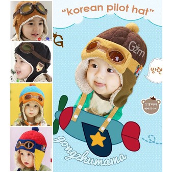 Topi Pilot Hat - Topi Anak Lucu - Topi Anak Pilot Hat Aneka Warna